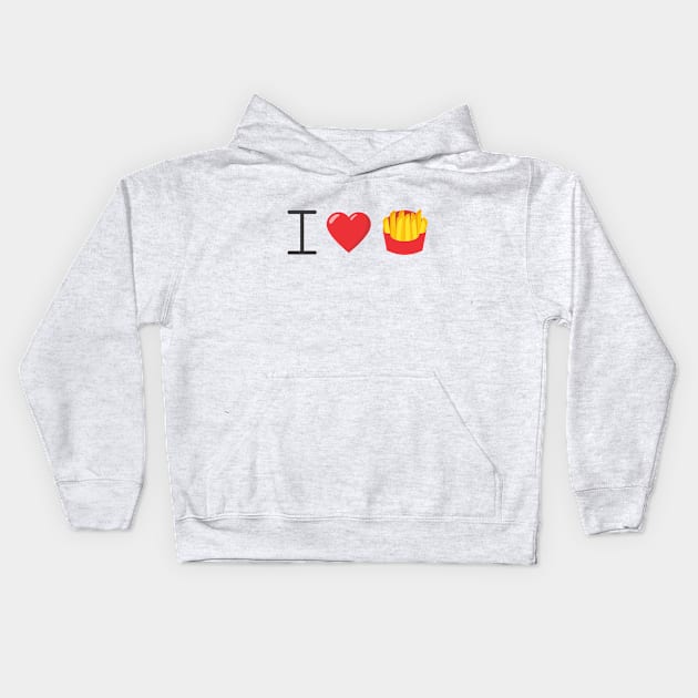 I Love Frys Emoji Logo Kids Hoodie by mail@ilovefrys.com